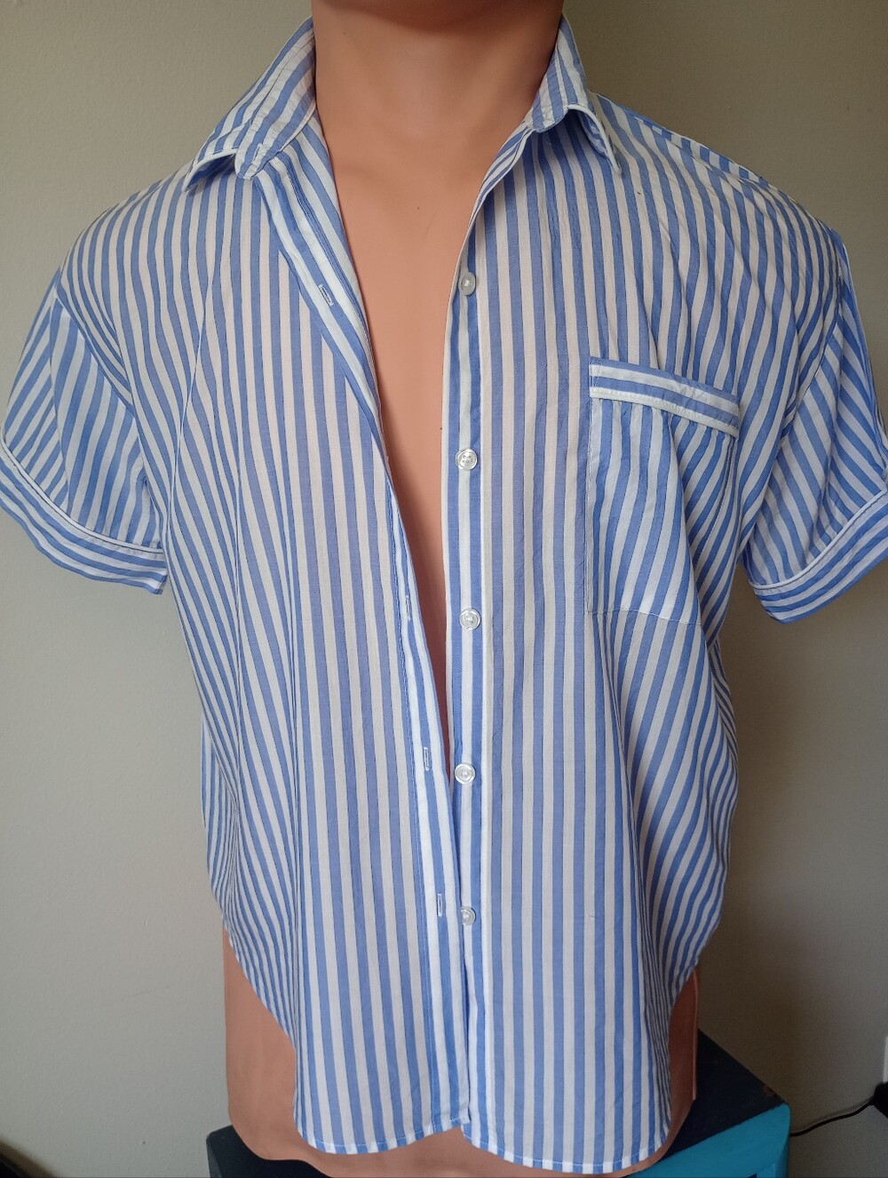 Stars Above Stripped Button Down Sleep Shirt